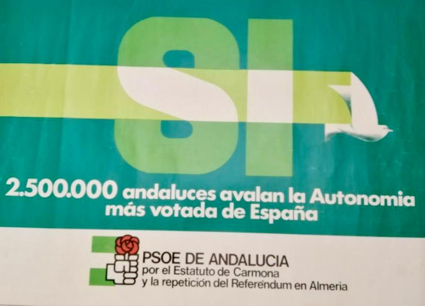 Cartel del PSOE de la repetición del referéndum en Almería.