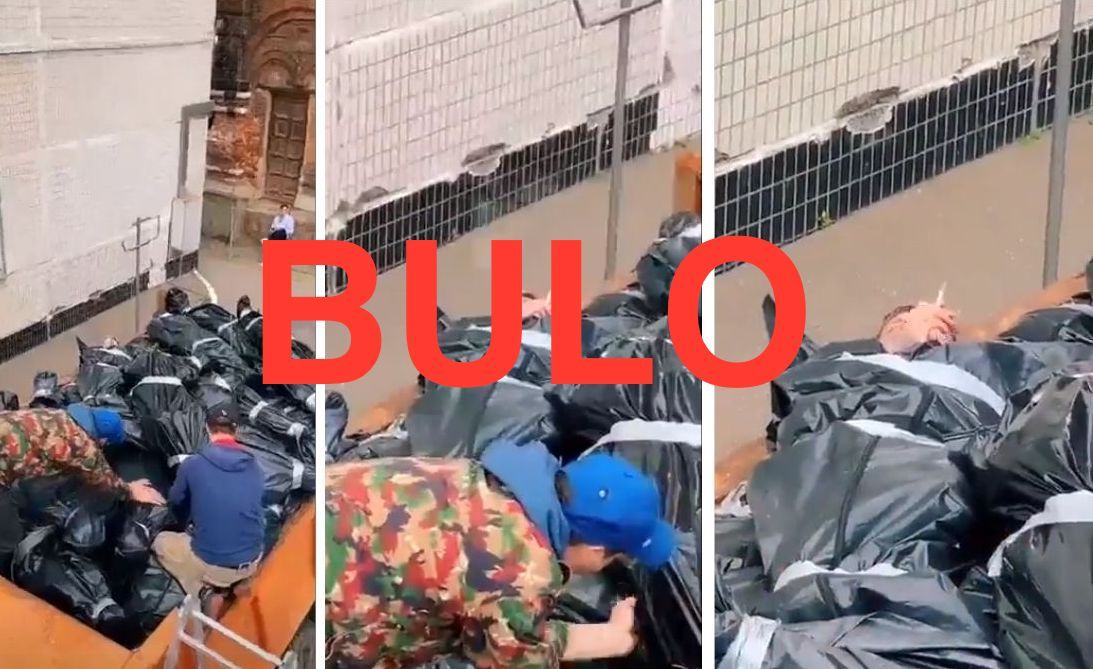 El vídeo sobre el supuesto cadáver que fuma en Ucrania es un bulo.