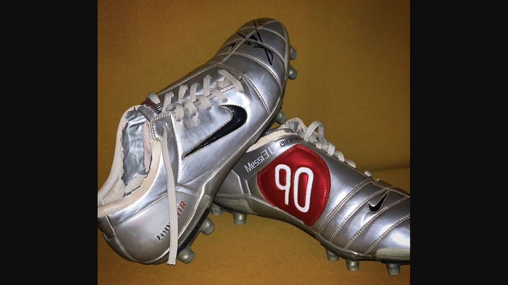 malagueño botas que Messi usó en 2005 por 6.200 euros