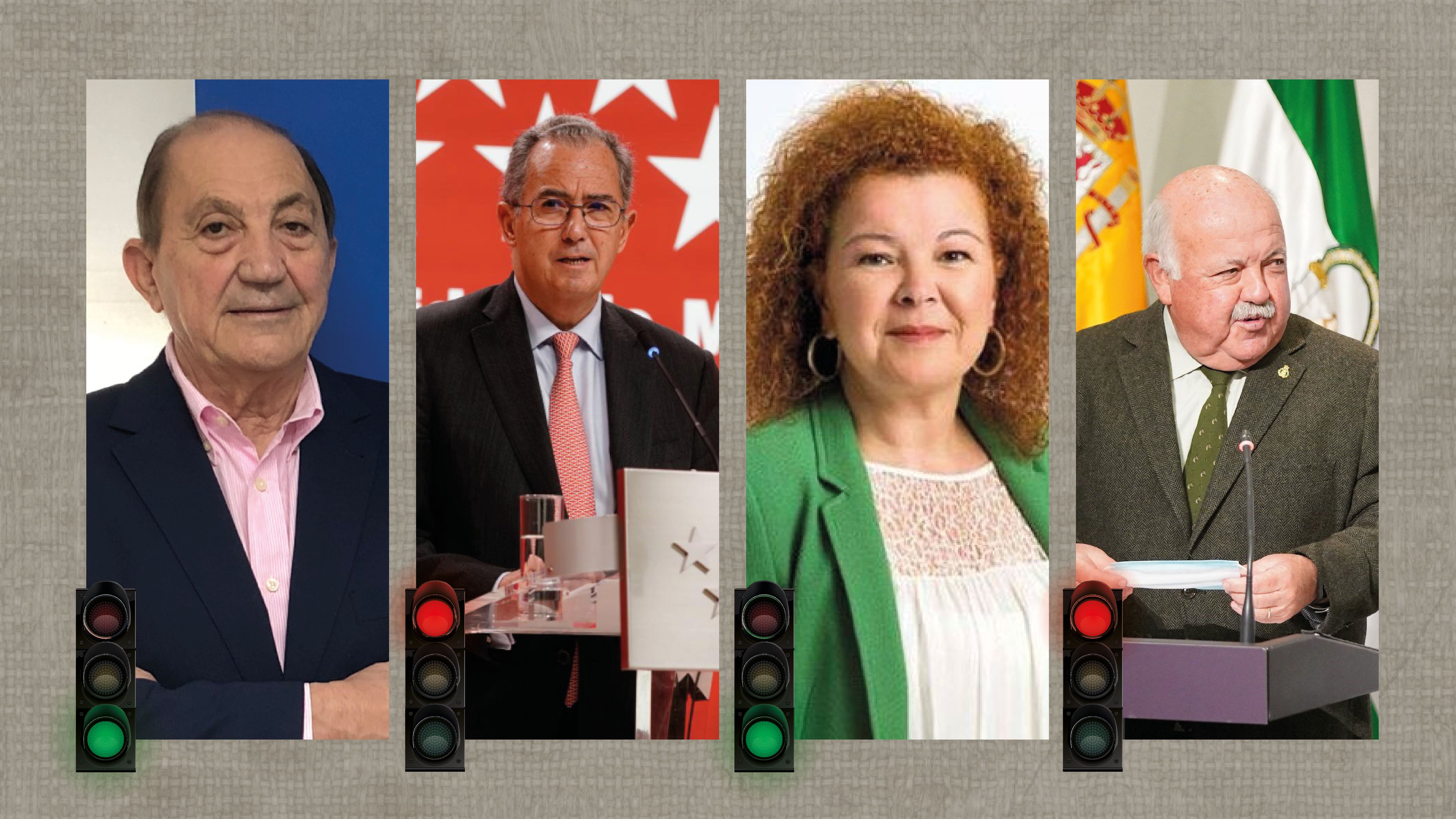 Voces y afonías: Francisco Fernández Gamaza, Enrique Ossorio, María del Mar Rodríguez y Jesús Aguirre.