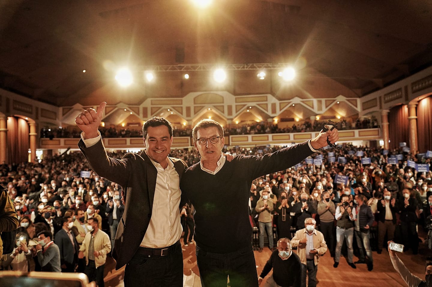 Juan Manuel Moreno y Alberto Núñez Feijóo, en el acto celebrado en Torremolinos.