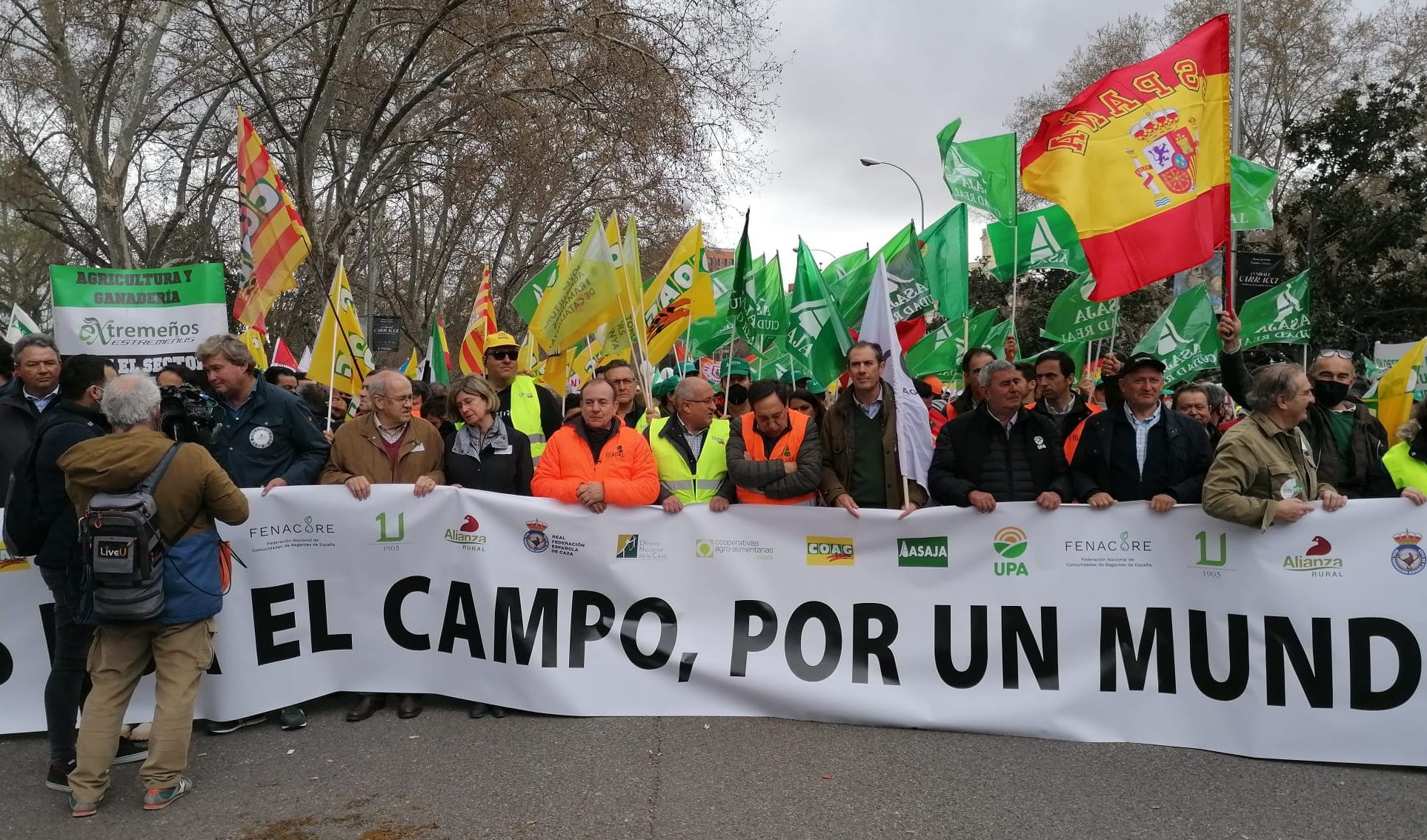Manifestantes en el 20M rural celebrado en Madrid.