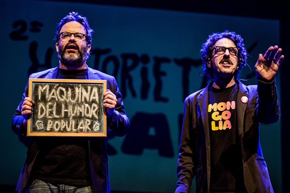 Galán y Adanti, en uno de los 'shows' de Mongolia.