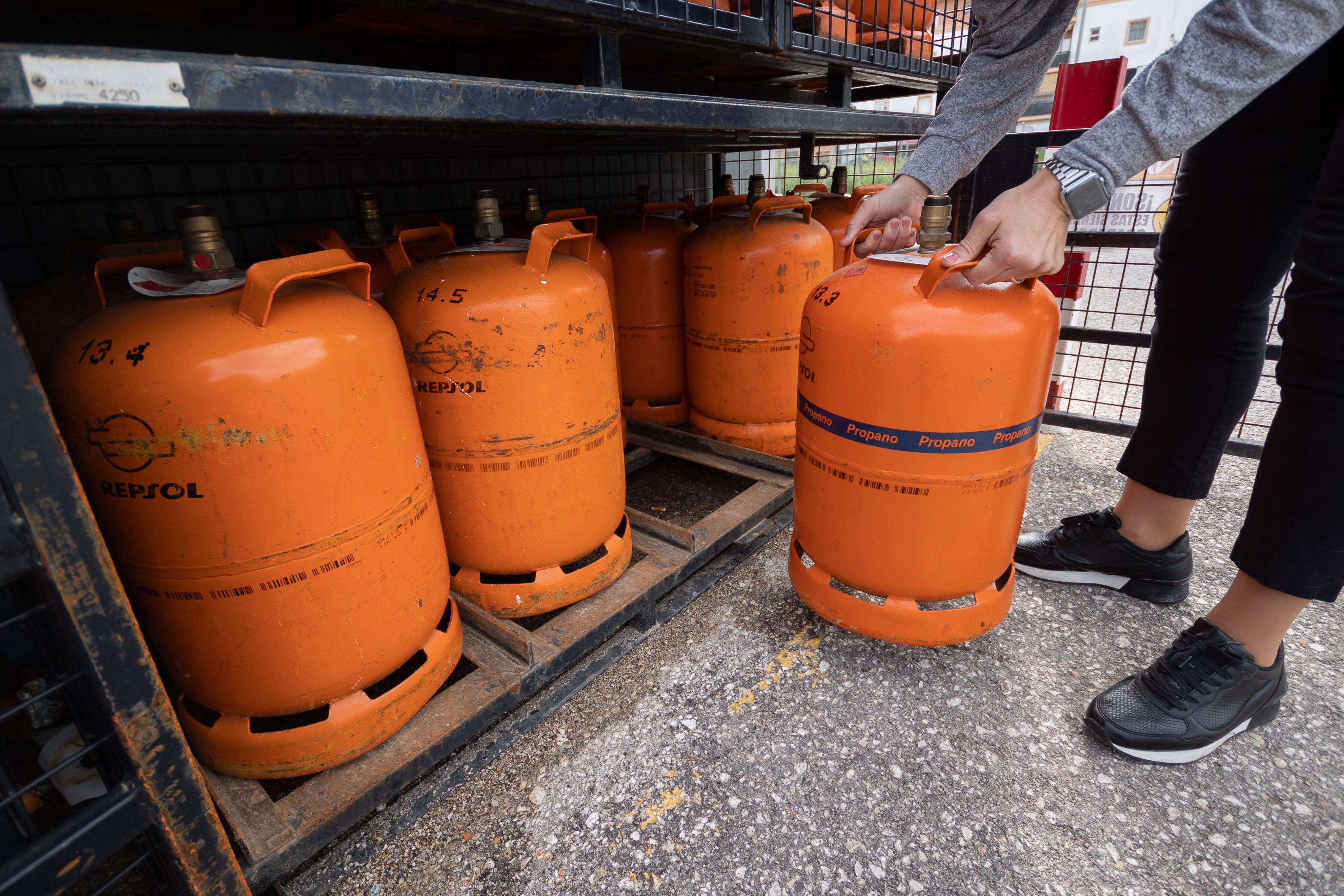 Bombonas de butano en una imagen de archivo. Bombonas de butano en una imagen de archivo.