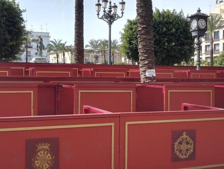 Tribuna de la plaza del Arenal en su aspecto actual.
