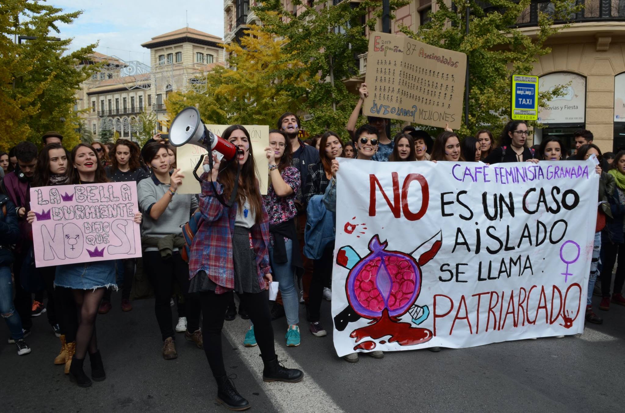 Una pasada manifestación feminista en Granada. FOTO: CAFÉ FEMINISTA GRANADA. 