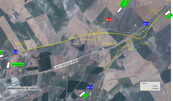 Propuesta de accesos al Aeropuerto de Jerez.