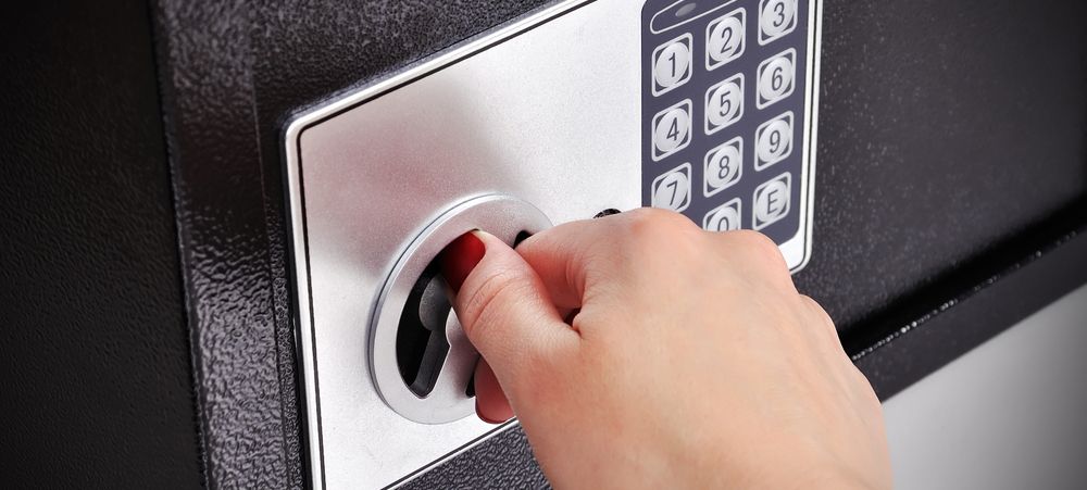 Caja fuerte en una imagen de archivo. 