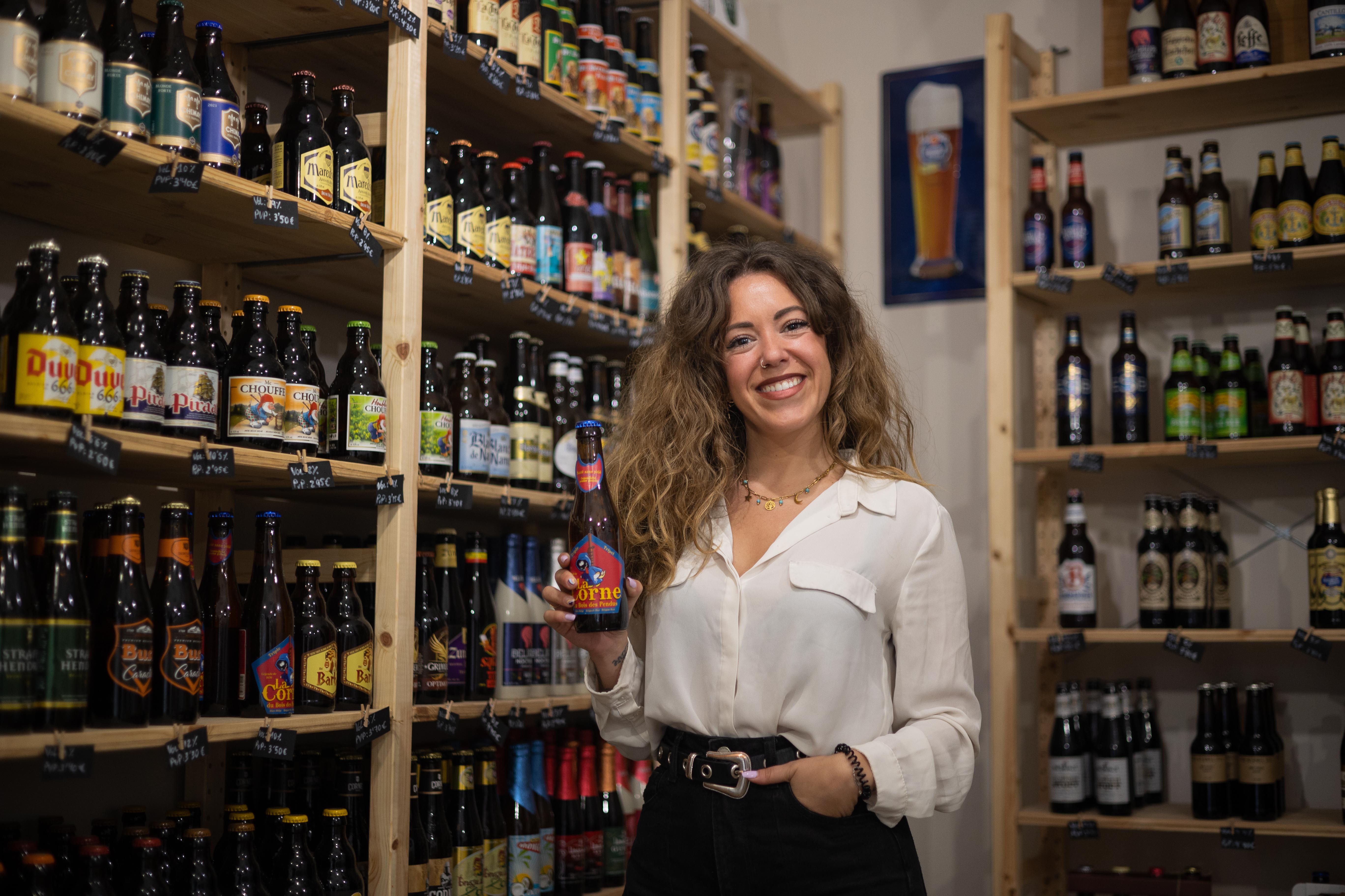 Cristina Martínez, propietaria de 4 Esencias Beer Shop, en días pasados.