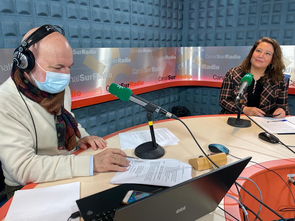 Carmen Crespo durante su entrevista en Canal Sur Radio.