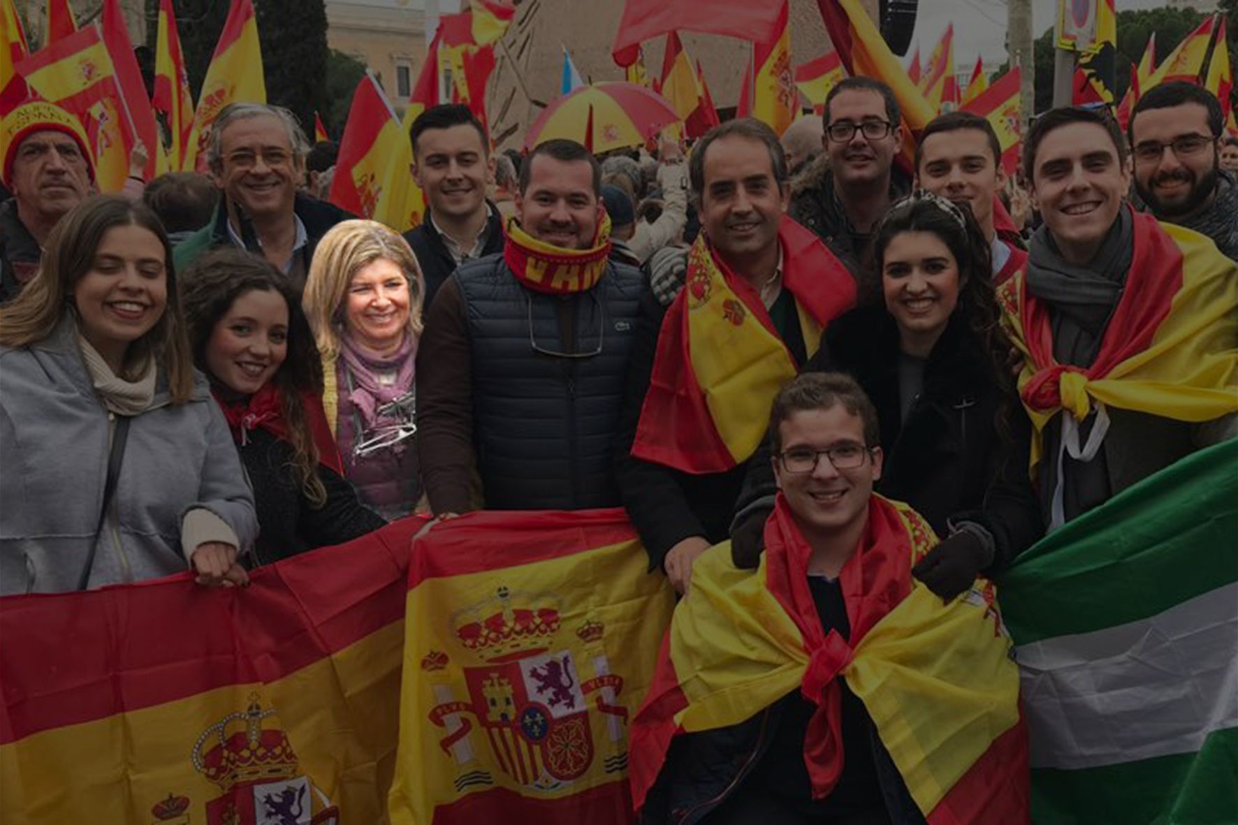 Isabel Paredes, en una foto del PP de Jerez en la manifestación en Madrid del pasado domingo.