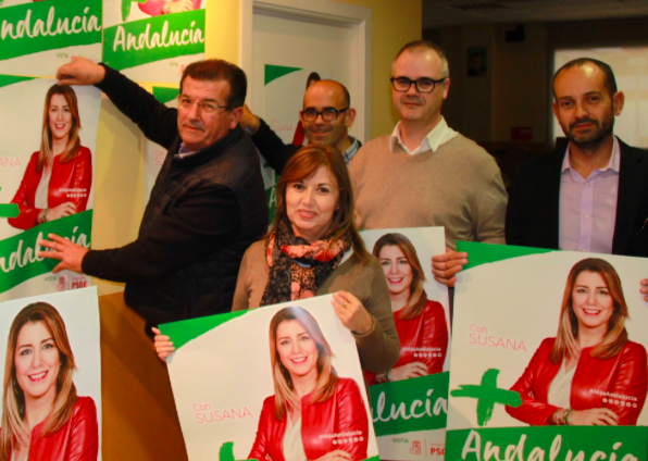 Miembros de la agrupación socialista de El Ejido durante el inicio de la campaña electoral del pasado 2 de diciembre. FOTO: PSOE EL EJIDO. 