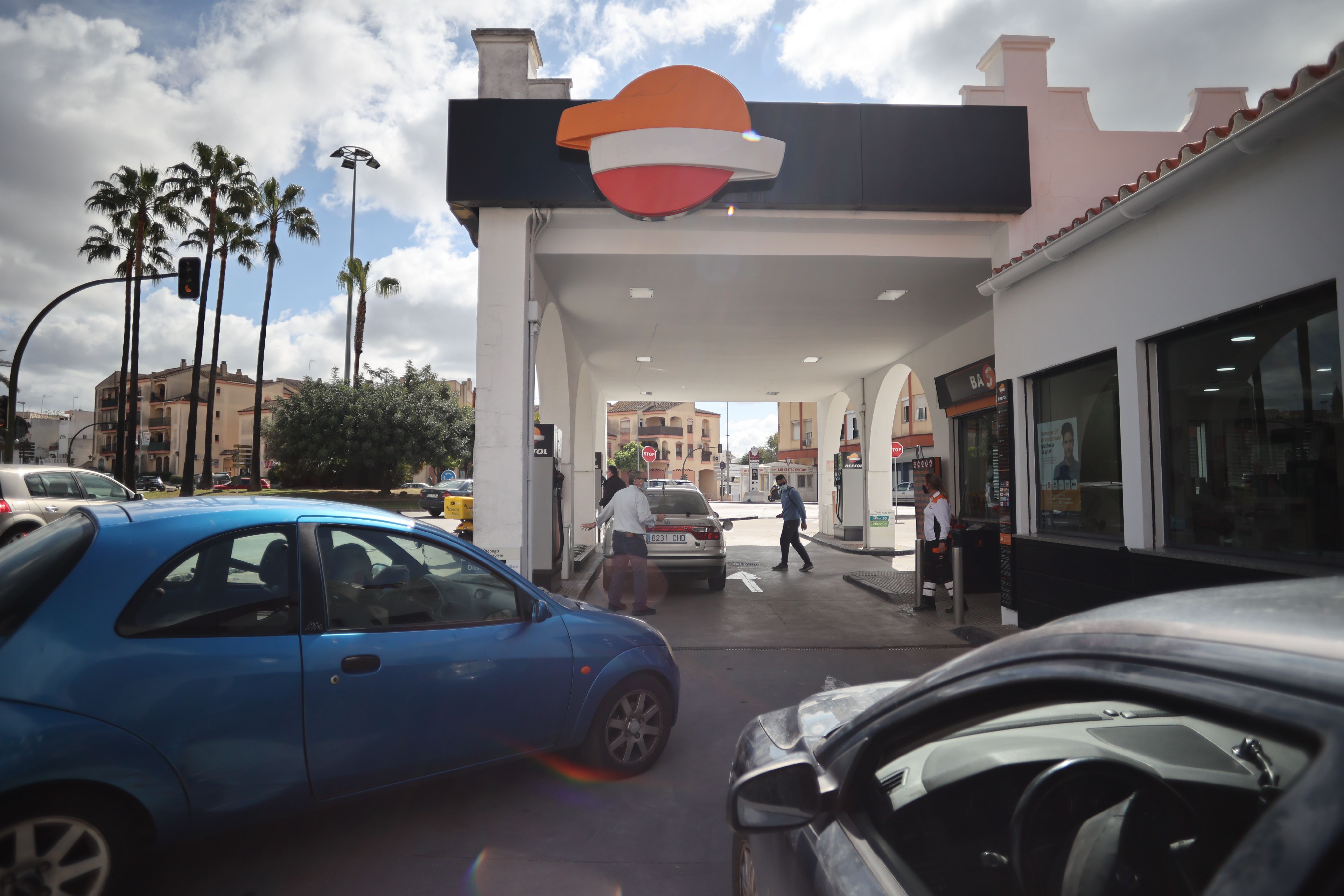 Una gasolinera Repsol.