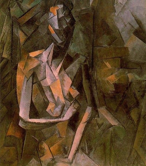 Pablo Picasso. Mujer desnuda sentada.