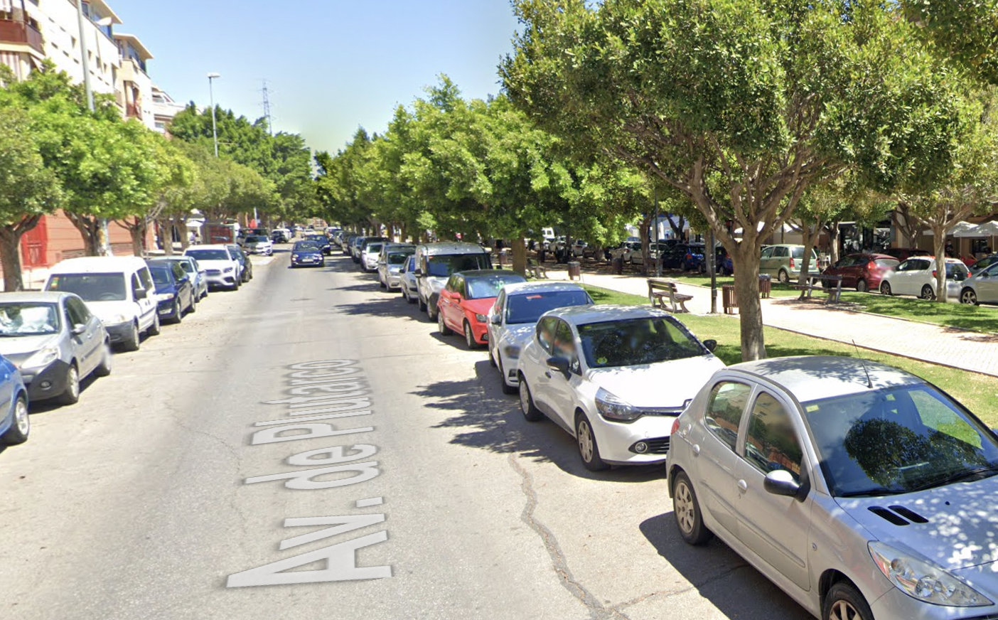 Avenida de Plutarco, en una imagen de Google Maps.