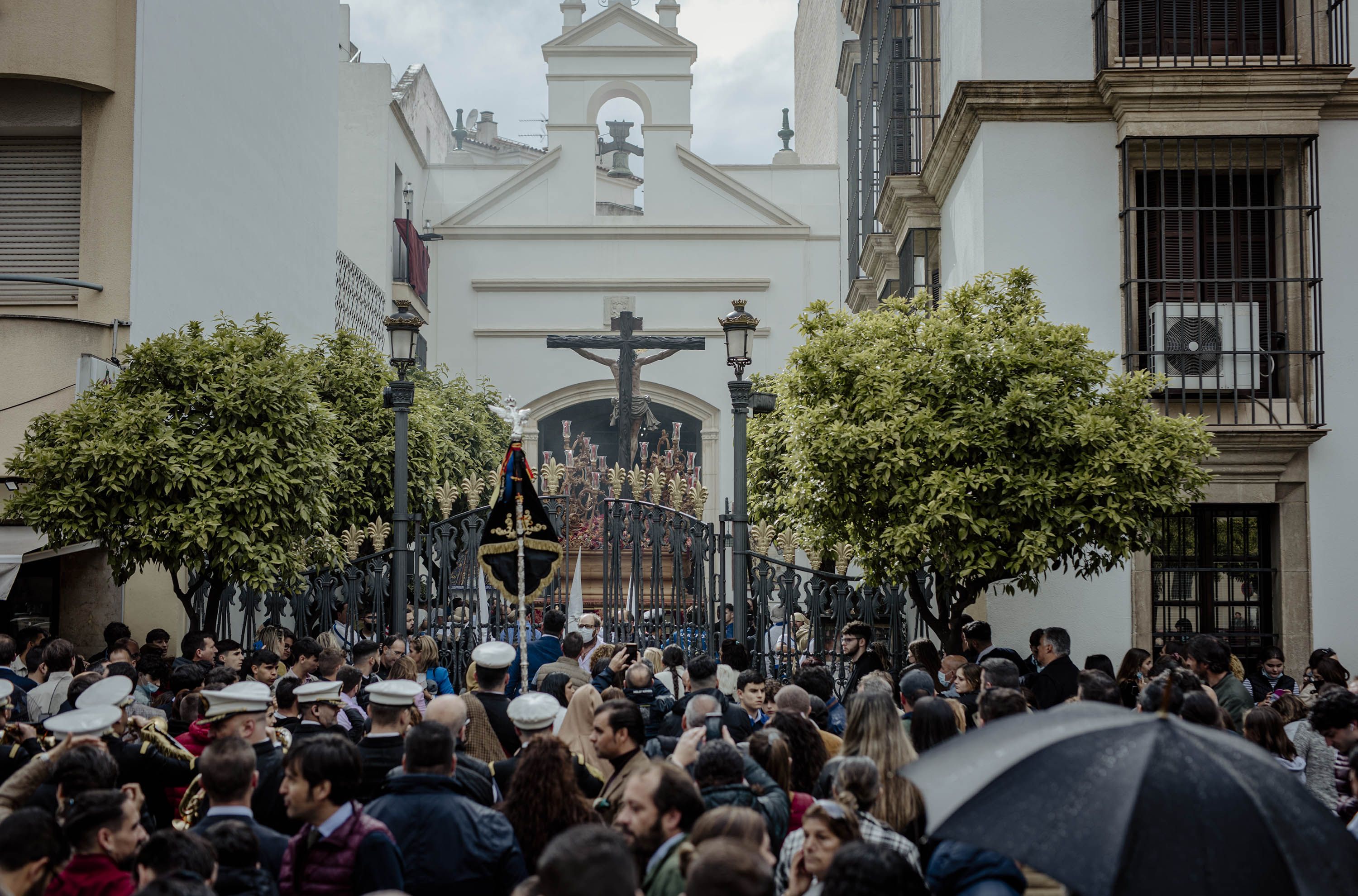 La hermanad de La Sed de Jerez, en una pasada Semana Santa.