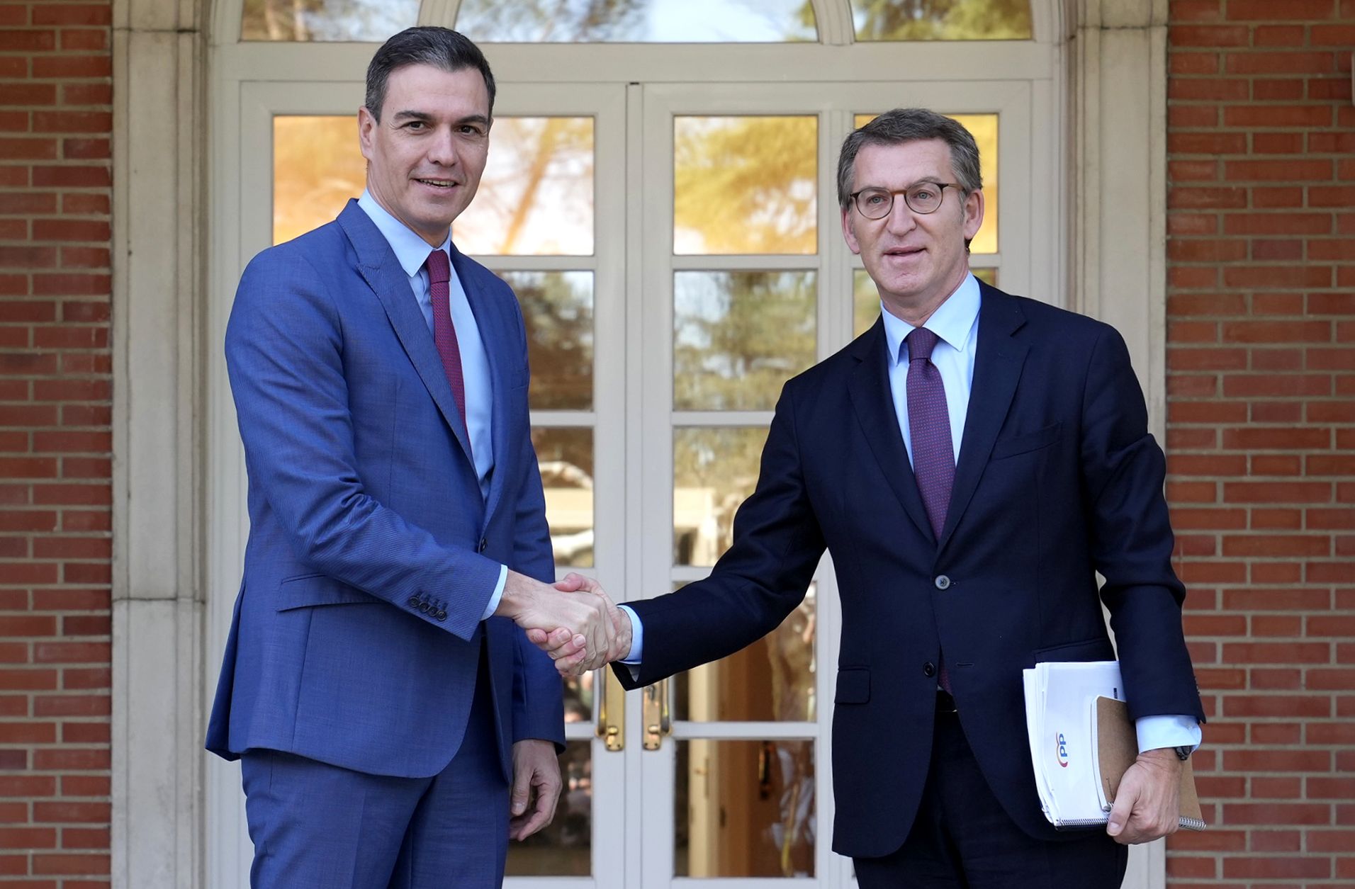 Sánchez (PSOE) y Feijóo (PP) en un encuentro reciente.
