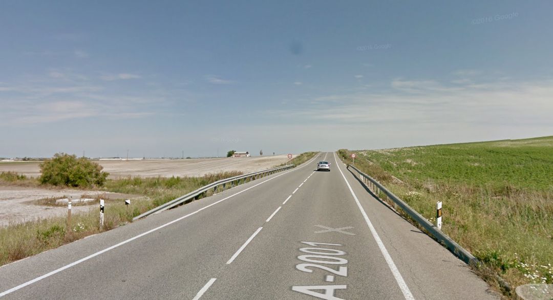 La carretera A-2001. Foto: Google Maps.