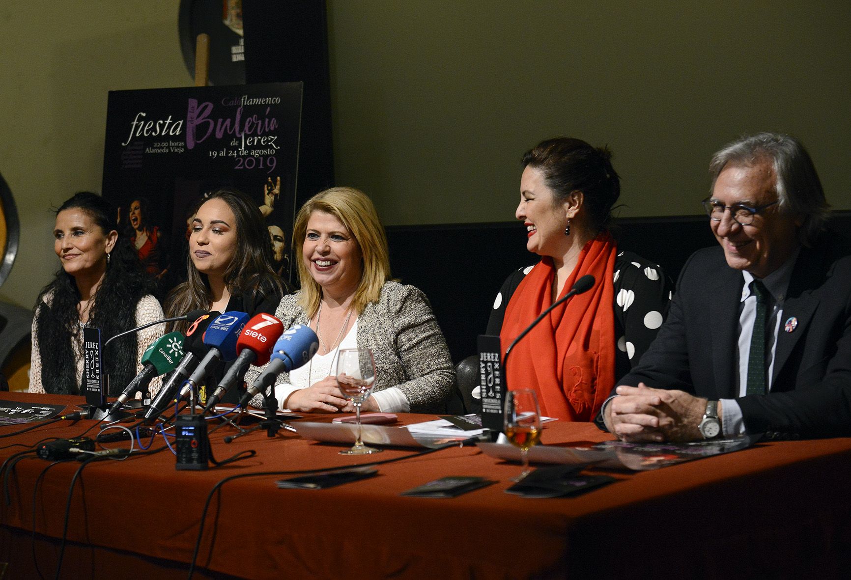 Un momento de la rueda de prensa, en la Casa del Vino.