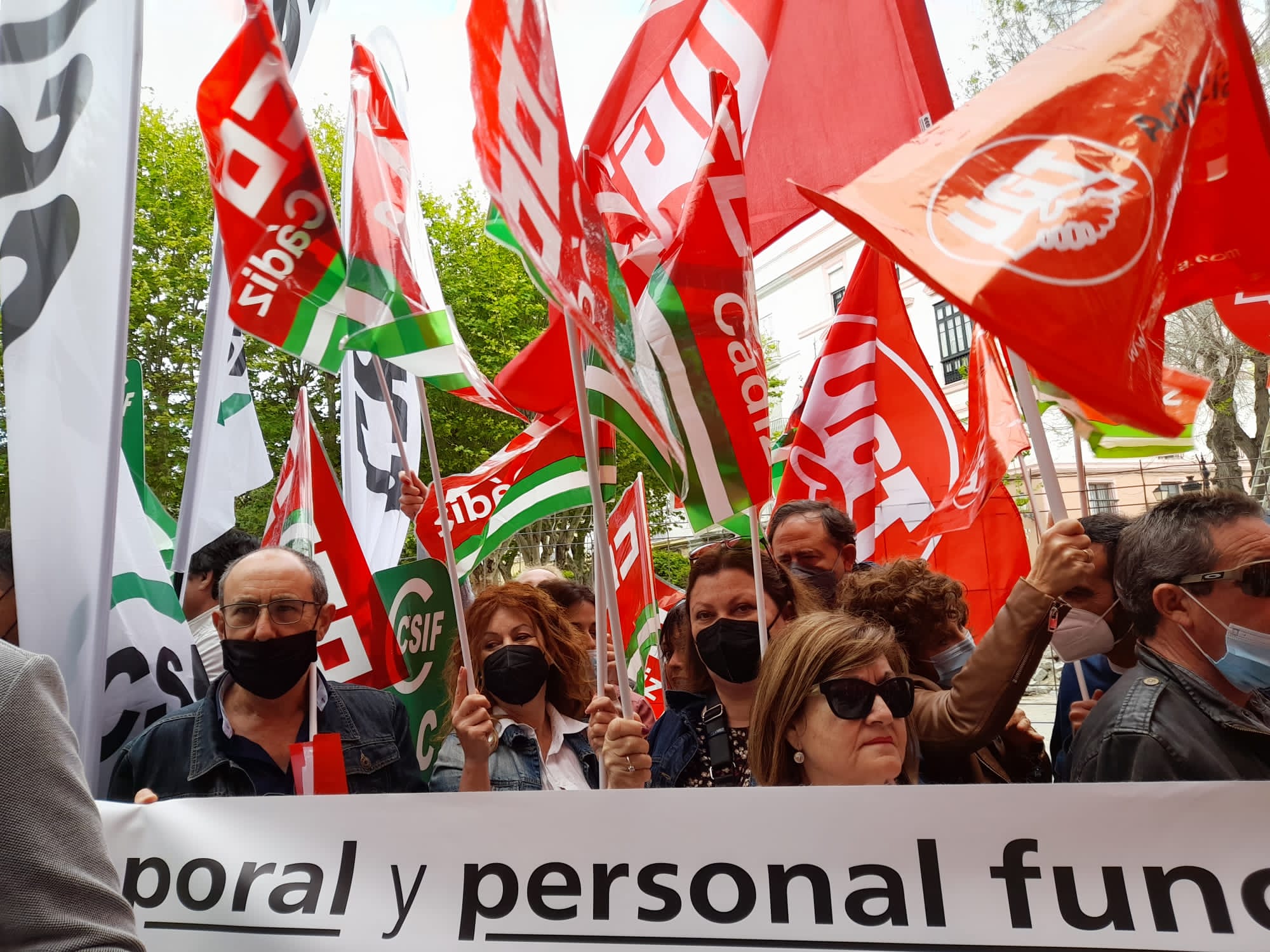 Imagen de archivo de una manifestación de los sindicatos, entre ellos CCOO por el empleo público.