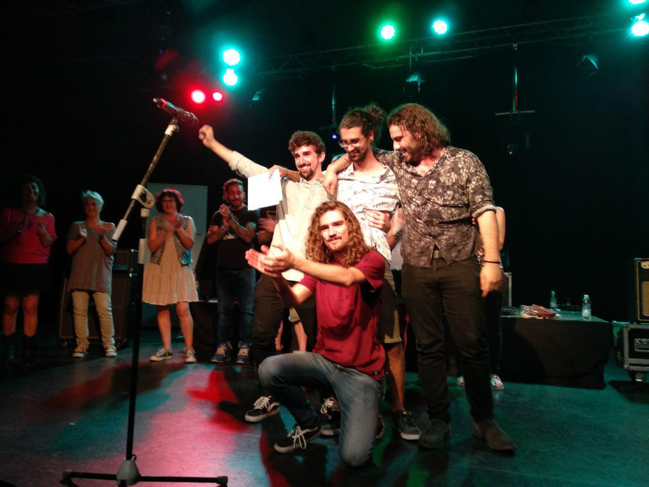 El grupo 'Surya', ganador del certamen musical '6 grupo 6'. Foto: Ganemos Jerez.