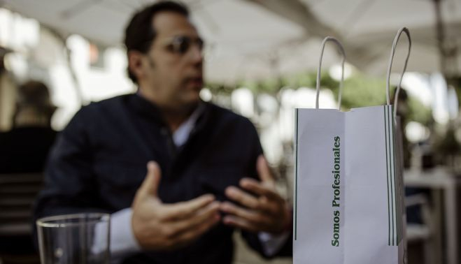 Simancas en un instante de la entrevista. ESTEBAN