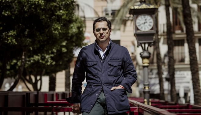 En los palcos del Arenal junto al reloj de Losada. ESTEBAN