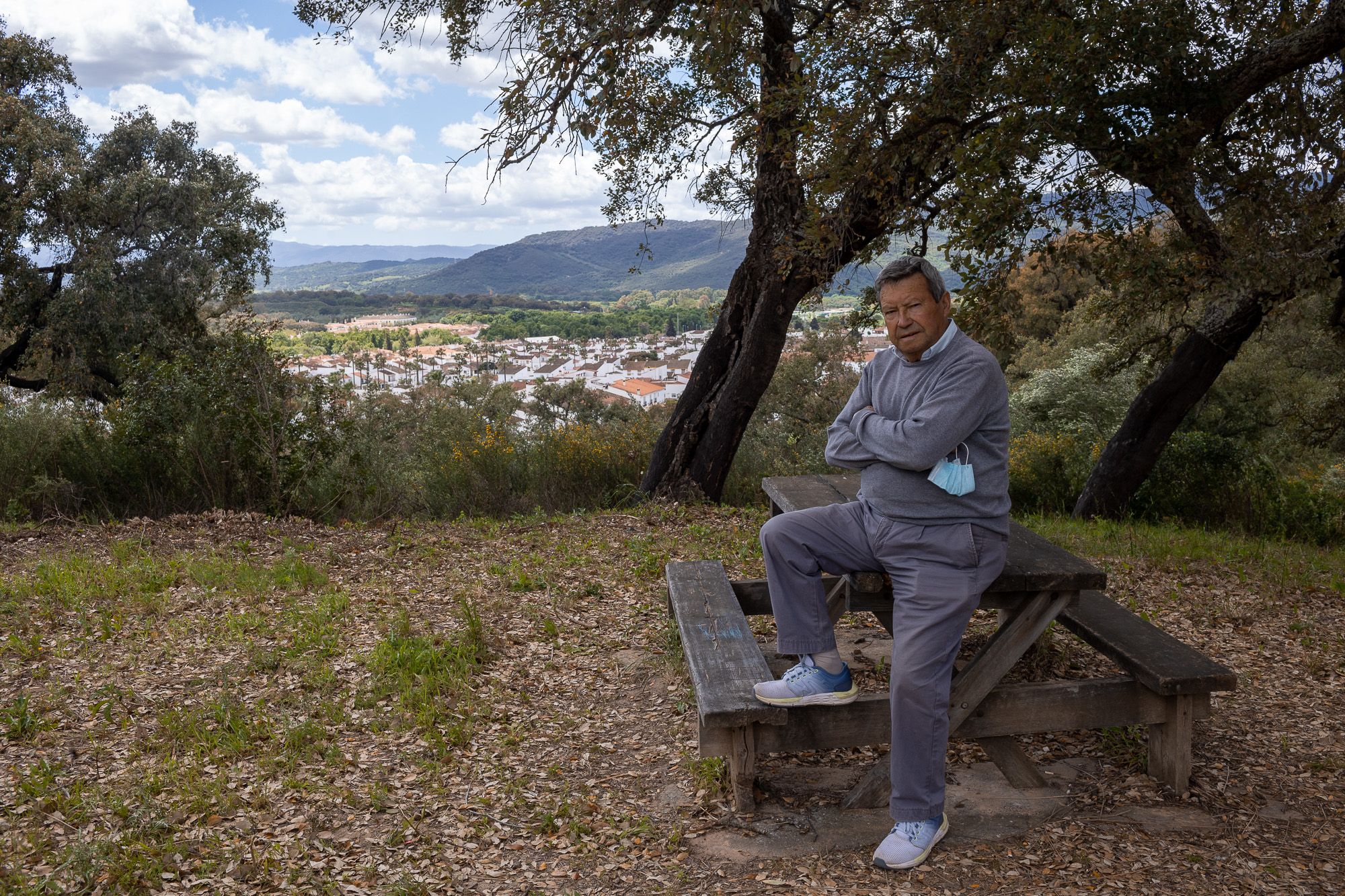 José Acedo en el espacio natural cercano al municipio.