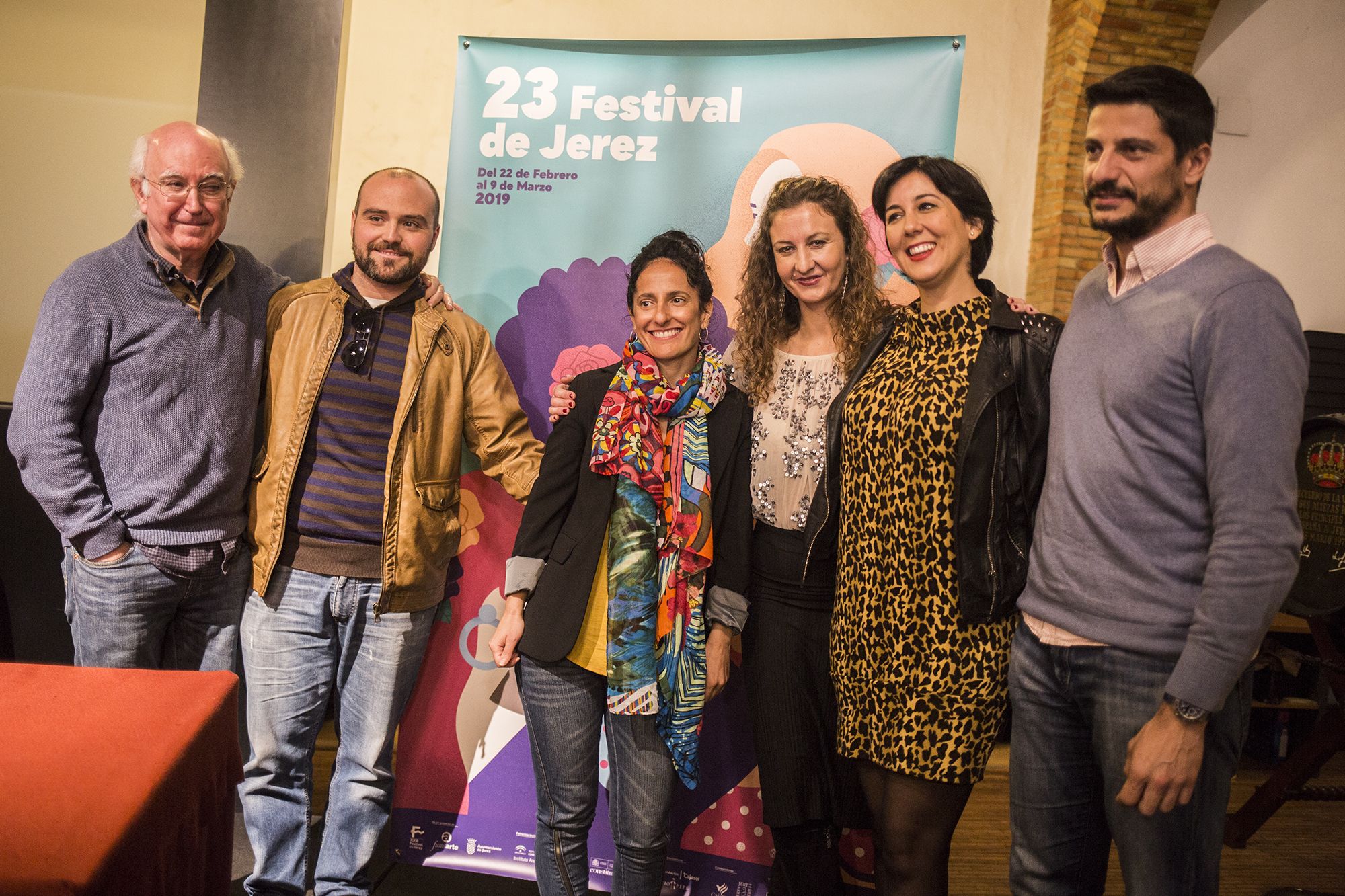 Foto de familia tras la rueda de prensa. FOTO: Javier Fergo para Festival de Jerez