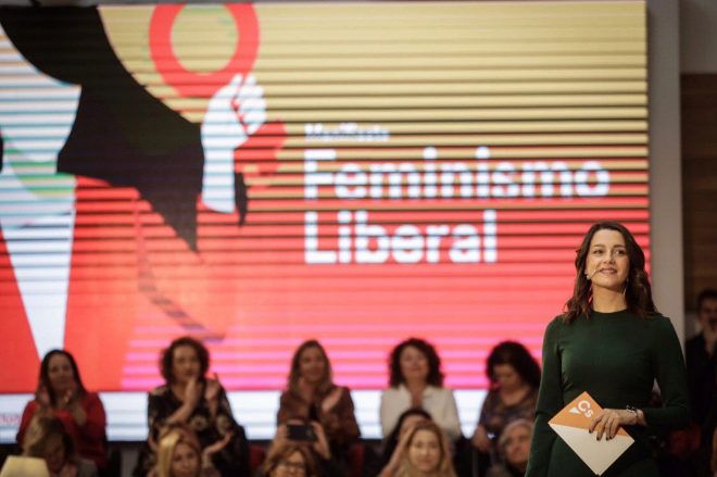 Inés Arrimadas en el acto de feminismo liberal de Ciudadanos. 