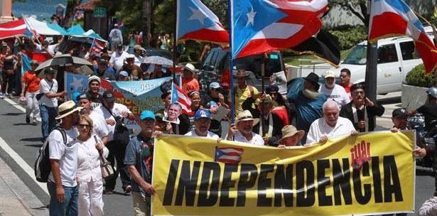 Manifestación por la independencia de Puerto Rico.