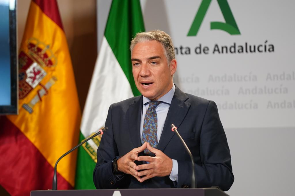 Elías Bendodo durante la rueda de prensa.