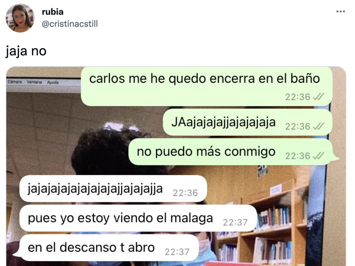 La divertida conversación entre los dos chicos.