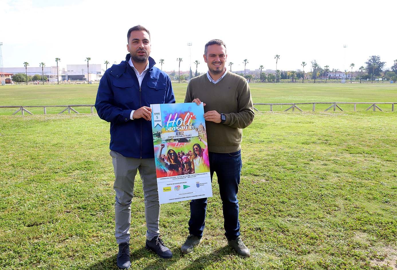 Presentación del cartel de la carrera 'Holi Colours' en Jerez.