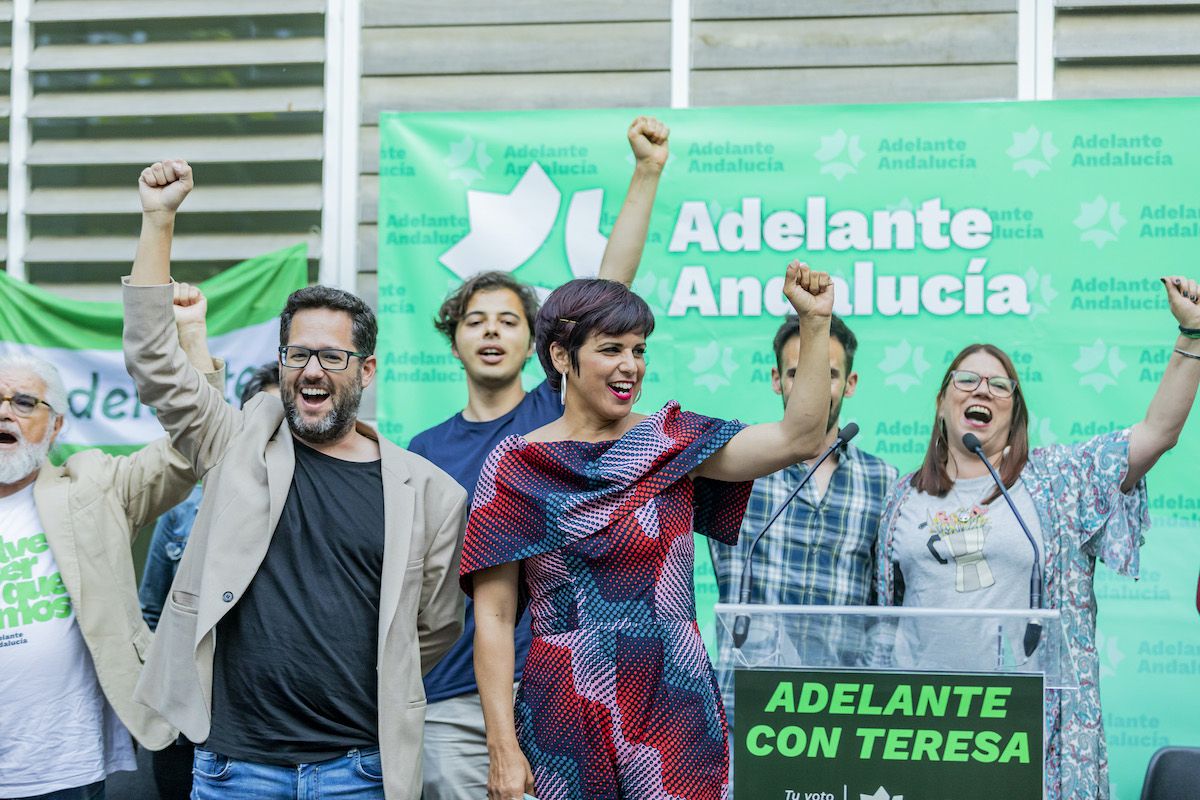 Teresa Rodríguez en la presentación  de la lista de Adelante Andalucía en Cádiz.