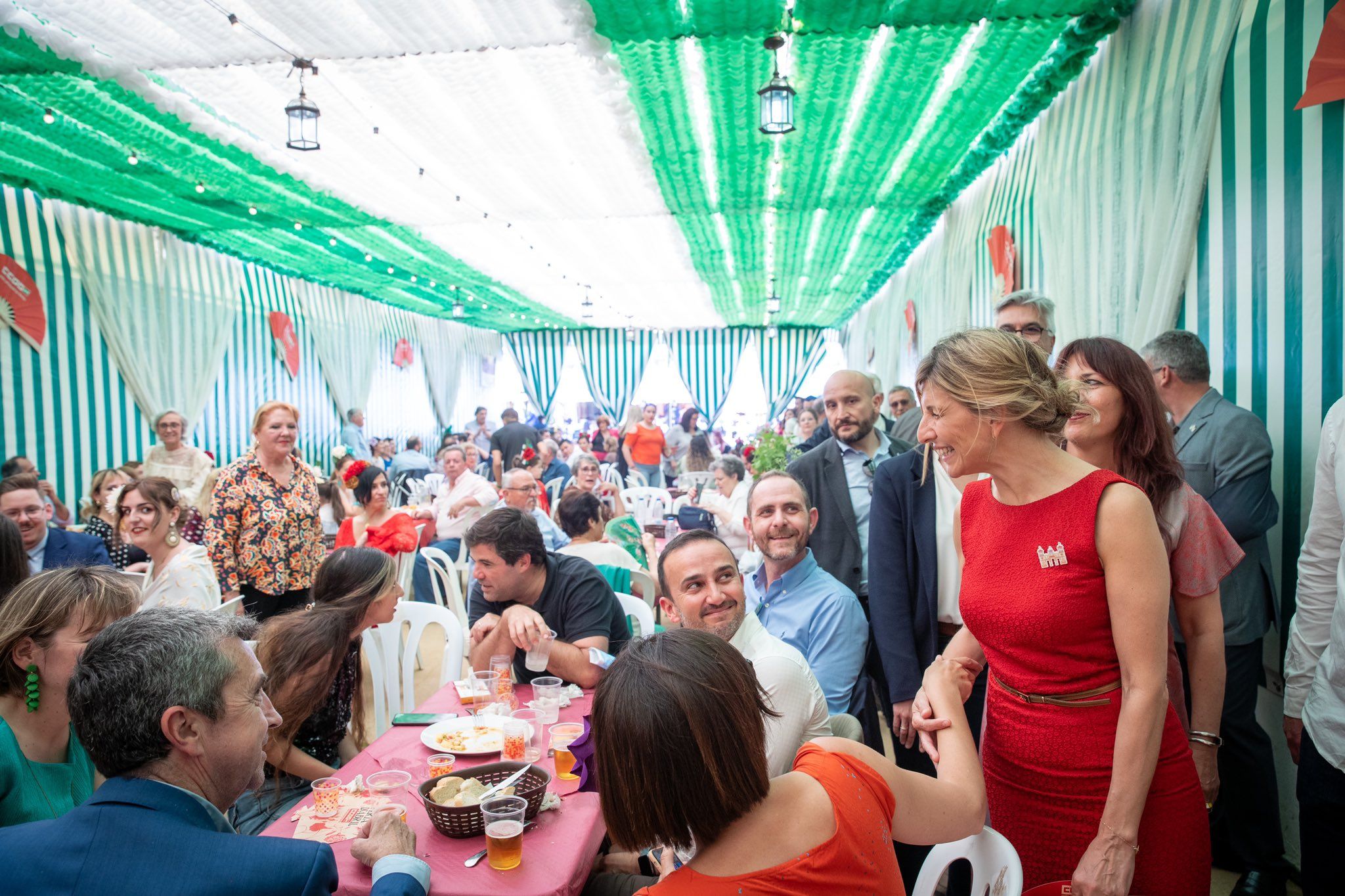 Yolanda Díaz en la Feria.