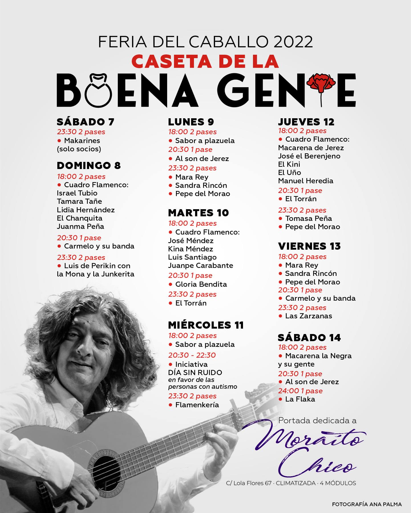 Actuaciones en la caseta de La Buena Gente.