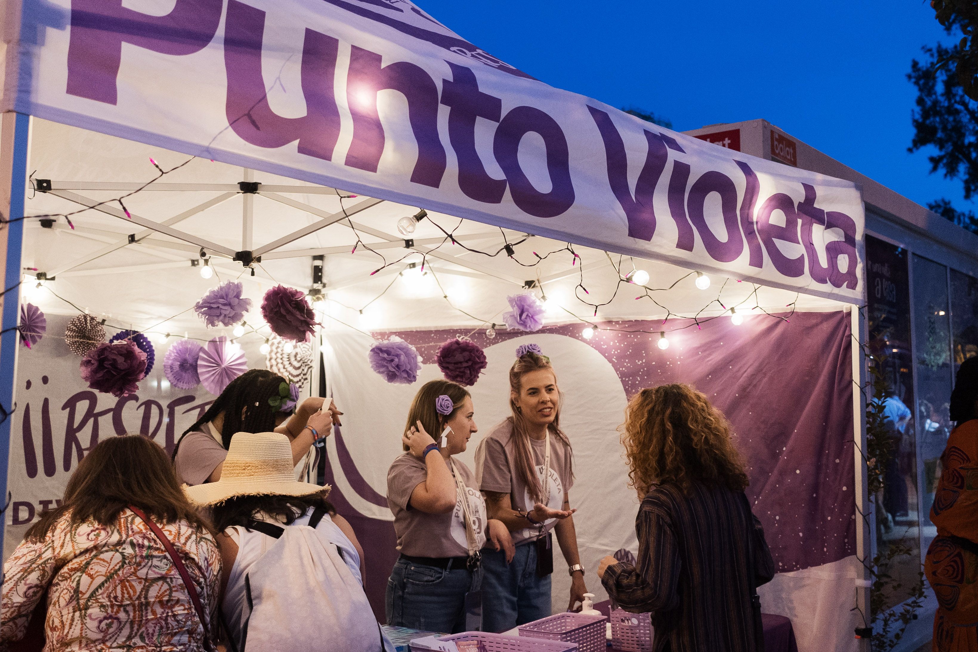 Punto violeta en la Feria del Caballo, en la pasada edición de la fiesta jerezana.