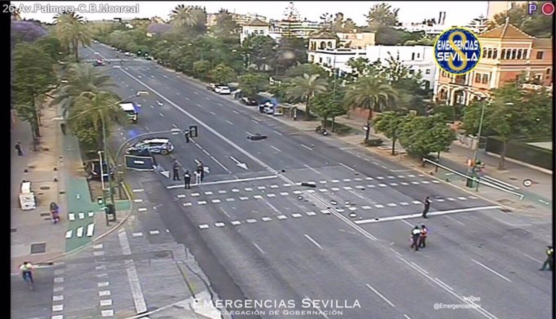 Un fallecido en Sevilla en un accidente de tráfico en la Avenida de la Palmera