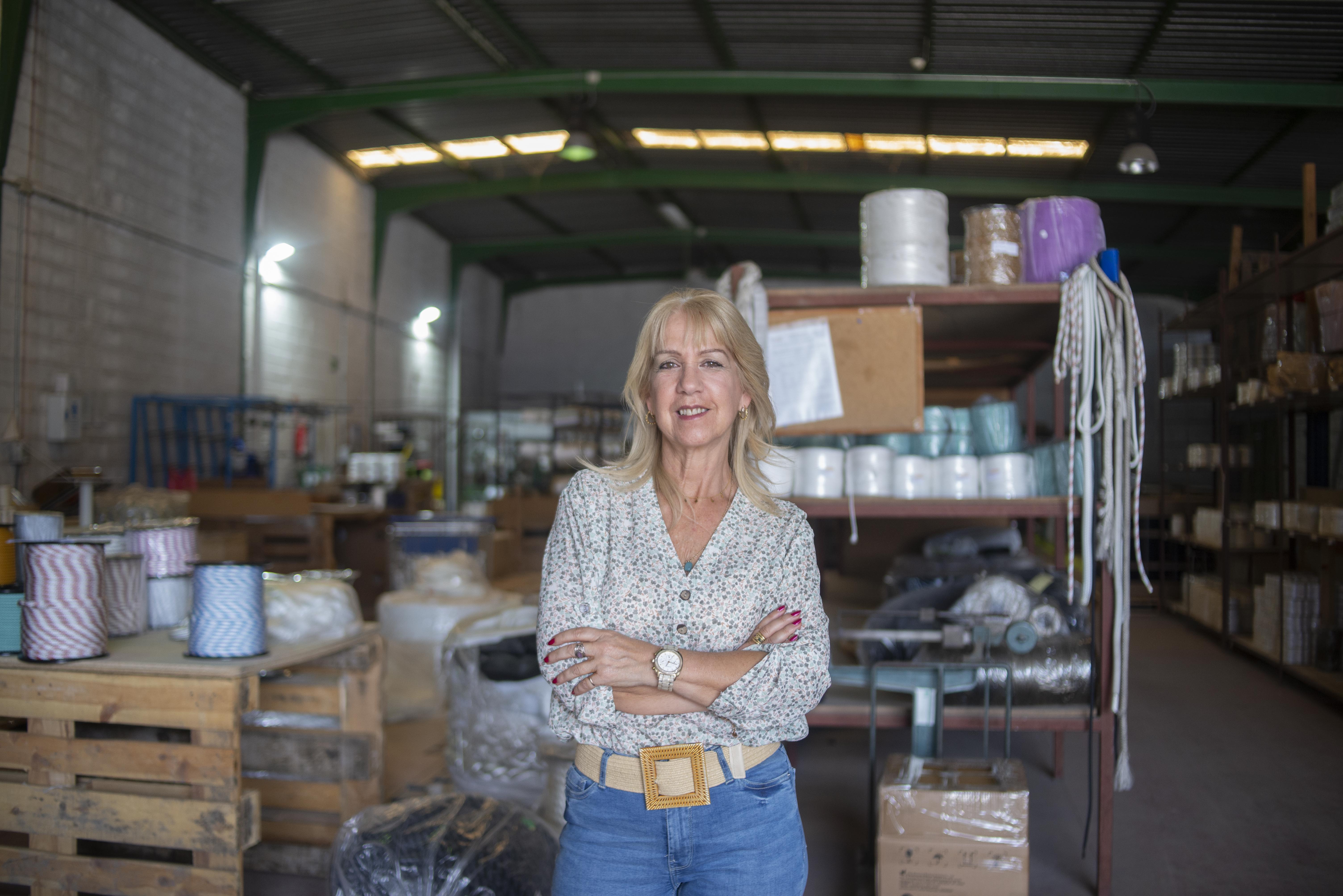 Teresa Colmenare en la única cordelería de la provincia de Cádiz.
