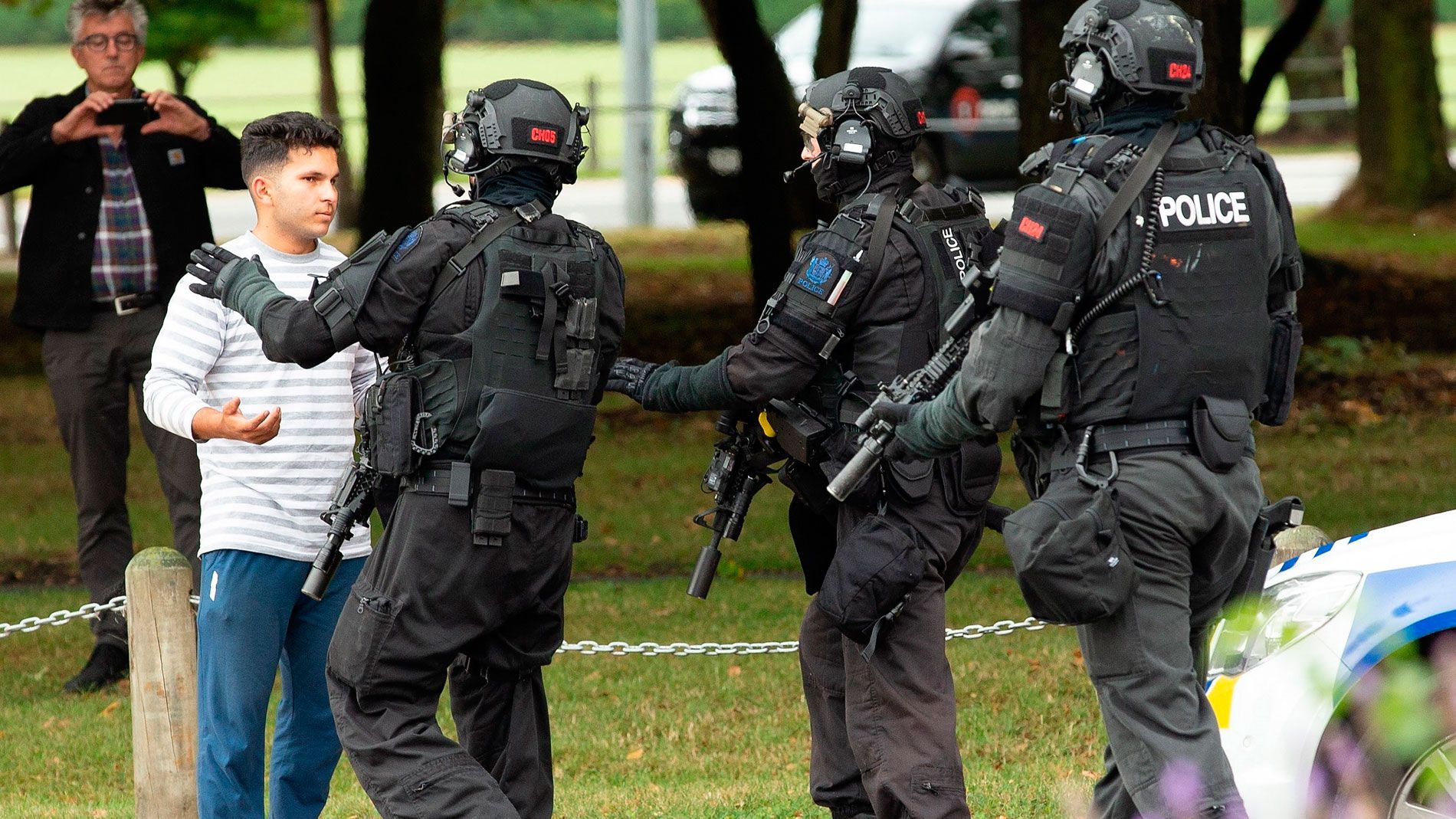Un momento de los atentados en Nueva Zelanda. FOTO: RTVE.