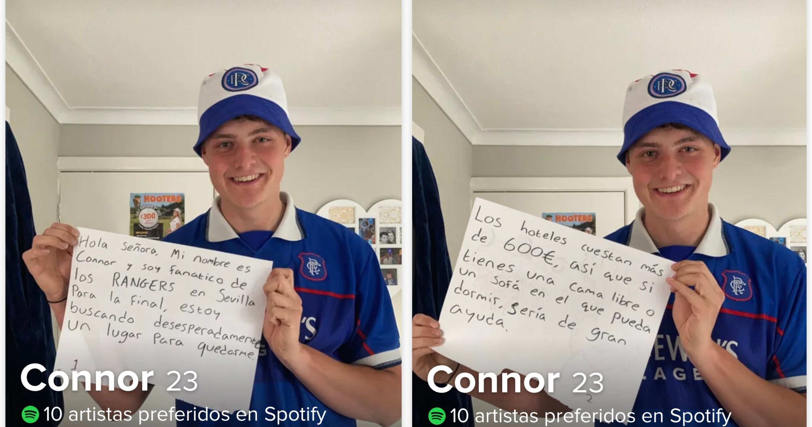 Connor, el hincha de los Rangers que busca piso en Sevilla para la final de la Europa League