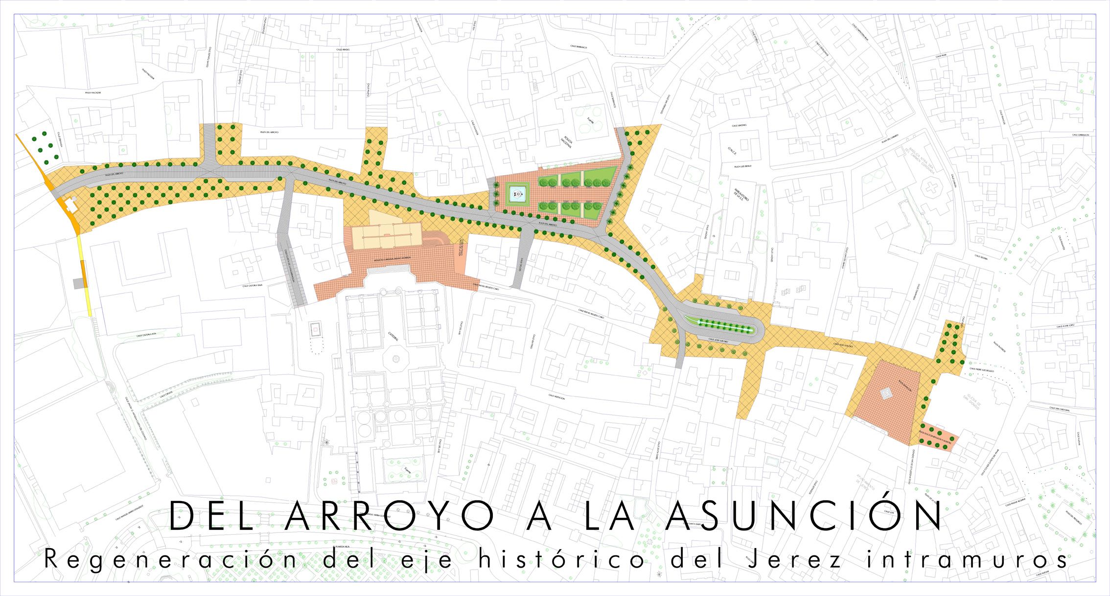 Planta general del eje urbanístico Arroyo-La Asunción.