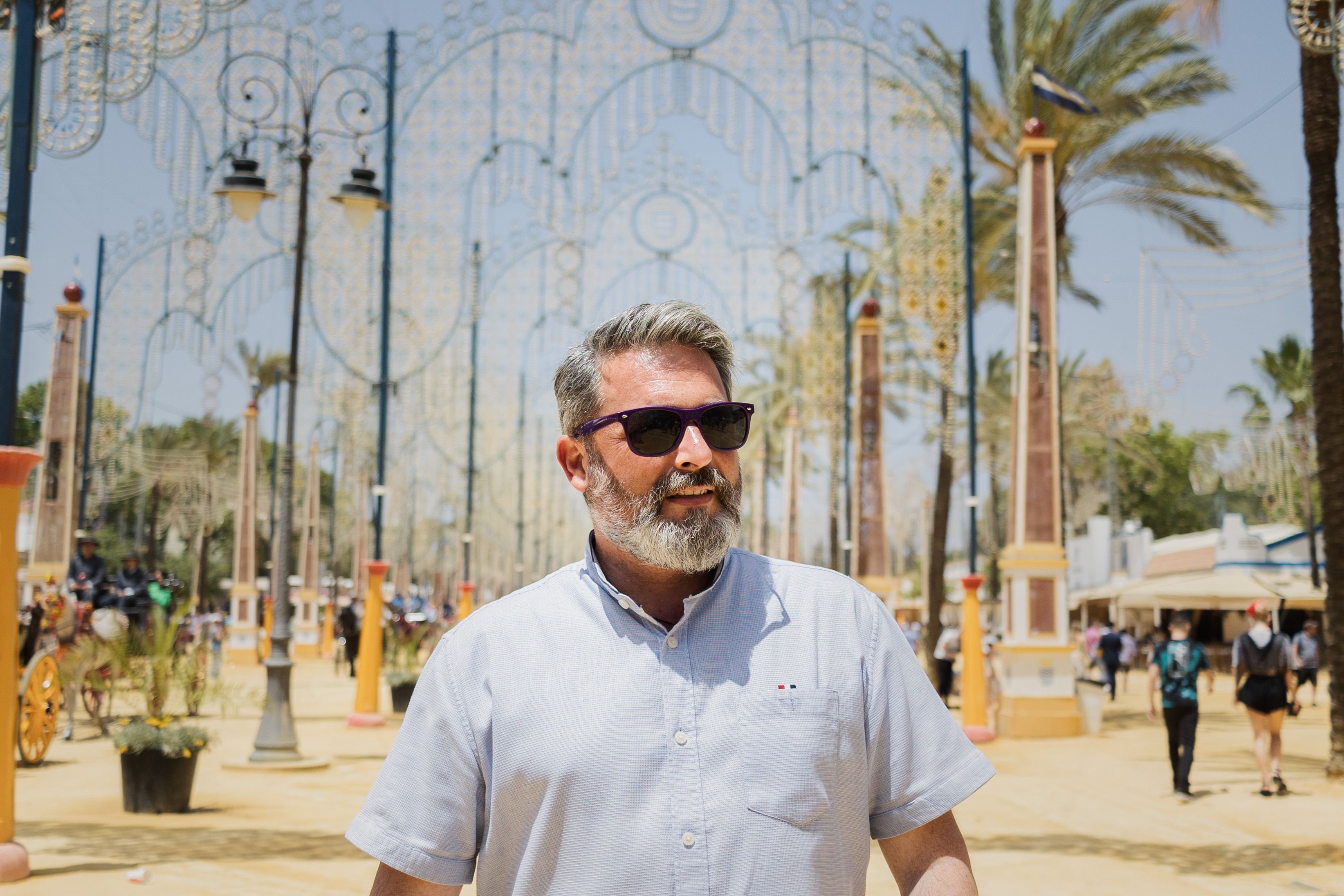 El delegado, ayer sábado, en un soleado Real. 