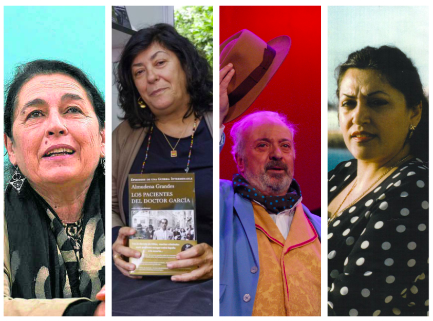 De izquierda a derecha: Carmen Bustamante, Almudena Grandes, Antonio Martín y Carmen Sánchez de la Jara. 