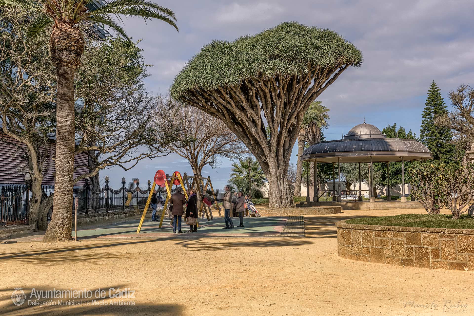 El parque Genovés de Cádiz, en una imagen de archivo.