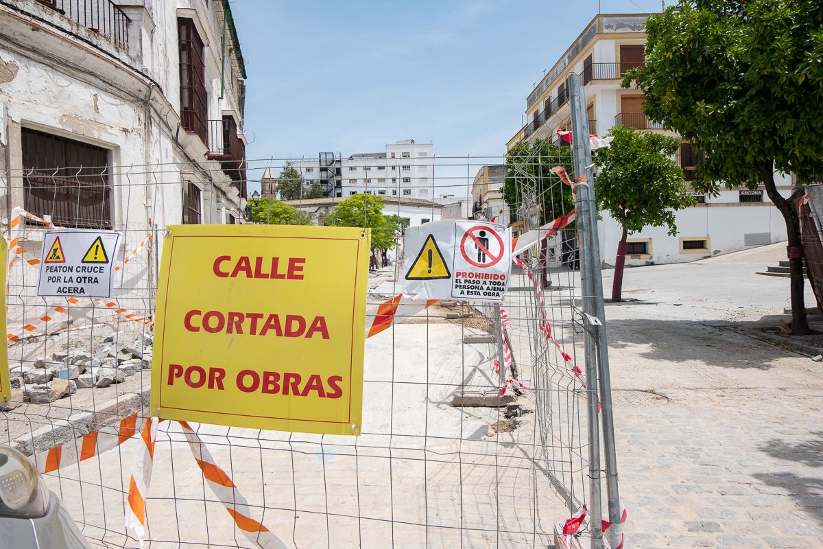 Obras en el Eje del Arroyo-San Dionisio, en Jerez.