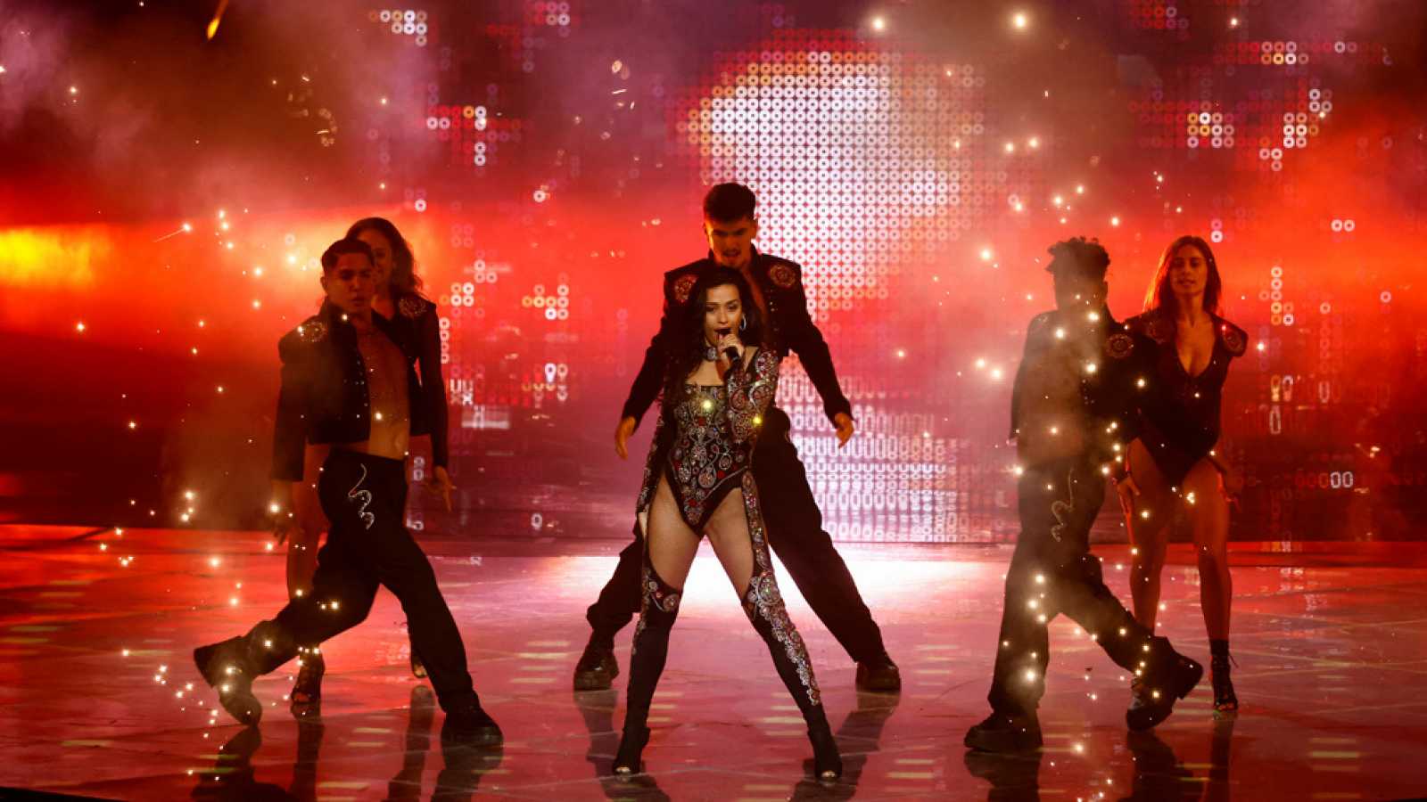 Chanel, durante su actuación en Eurovisión.   RTVE.ES