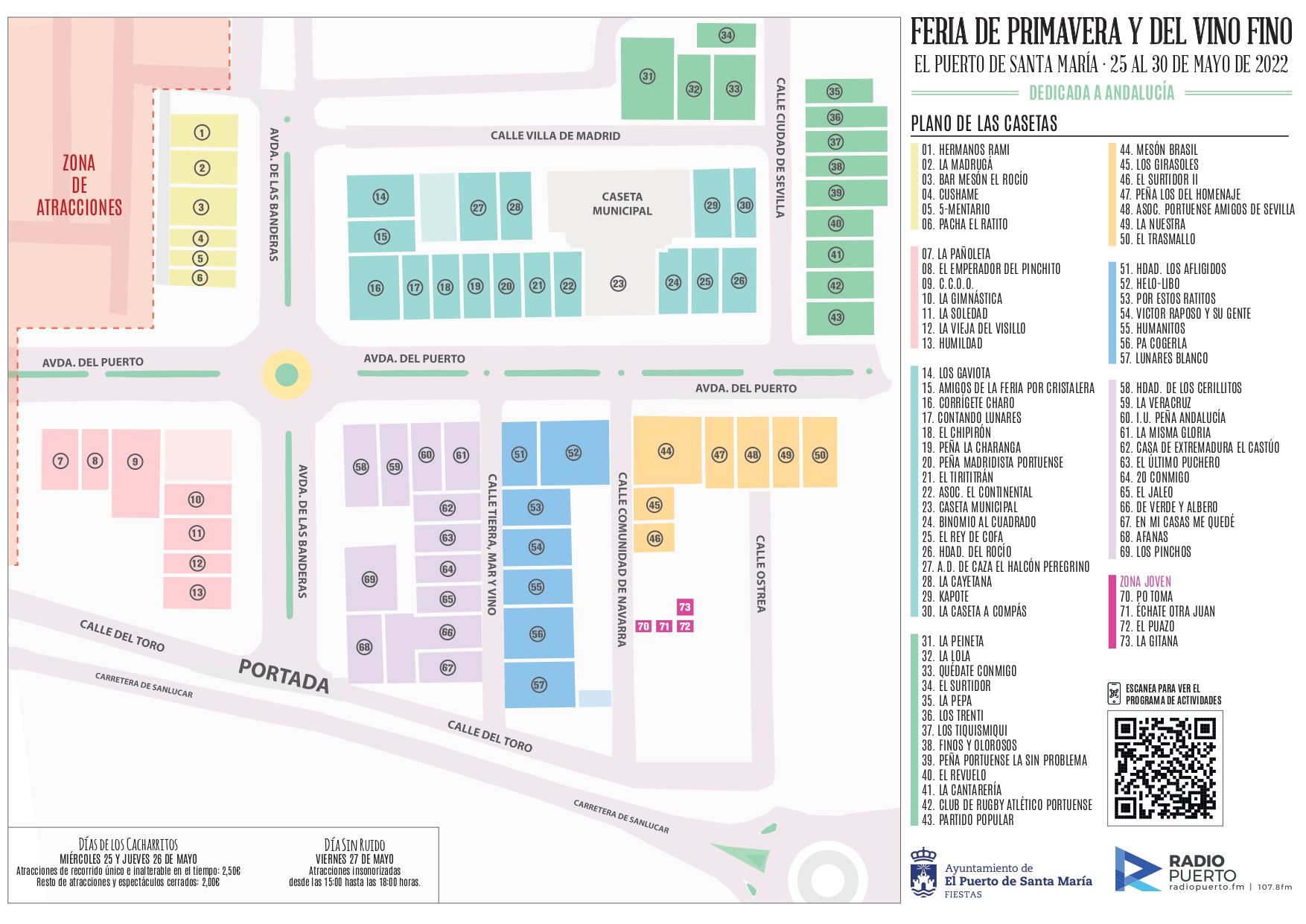 Plano de la Feria de El Puerto.