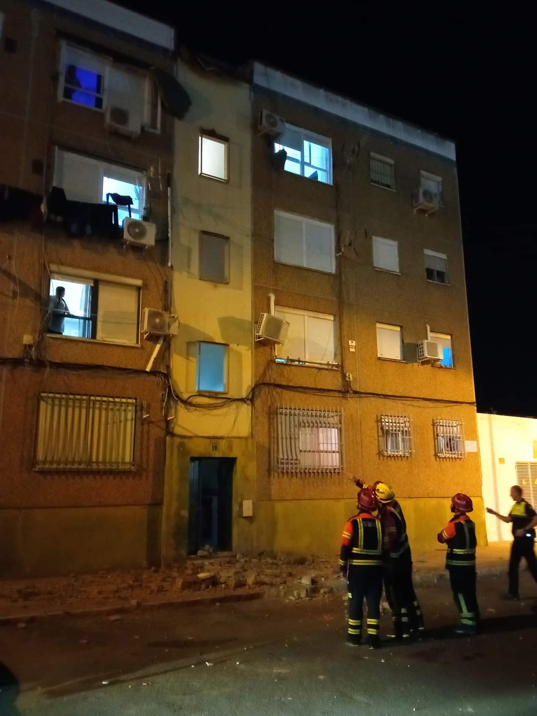 Intervención de los bomberos.